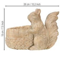 Itens Vaso com decoração em pedra fundida de esquilo 26×14×19cm