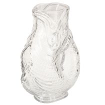 Itens Vaso de vidro em formato de peixe decorativo para uma decoração harmoniosa do ambiente, 24,5 cm