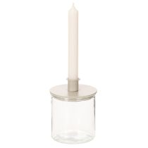 Itens Vaso cilíndrico de vidro, transparente, versátil, 10 cm, conjunto de 3 peças