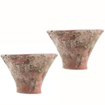 Itens Vaso de resina Vaso de barro Vaso de planta Terracota Vintage H7cm 2 peças