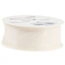 Itens Fita de organza creme fita decorativa corações 40mm 15m