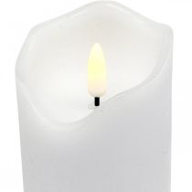 Vela LED com timer cera real vela branca pilar H17cm