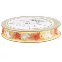 Itens Fita de organza borboleta amarela 15mm 20m