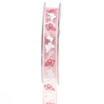Itens Fita de organza fita borboleta rosa 15mm 20m