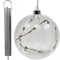 Itens Bola de Natal LED corrente de luz de vidro corações Ø15cm