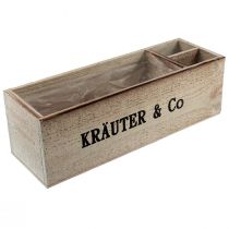 Itens Caixa para ervas caixa para ervas em madeira natural 39×13×12cm