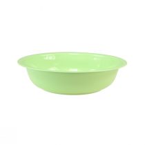 Itens Tigela decorativa de metal esmaltado verde limão 25cm