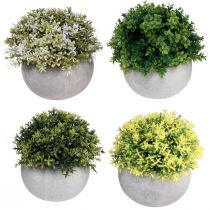 Itens Plantas artificiais Buxo artificial 12,5 cm × Ø12 cm 4 unidades