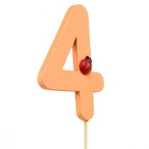 Itens Plugues numéricos aniversário 4 plugues de flores madeira 27,5cm 16 un