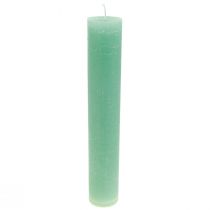 Itens Velas verdes, grandes velas de cor sólida, 50x300mm, 4 peças