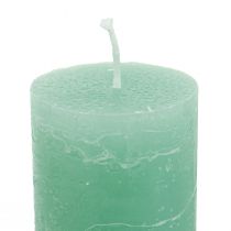 Itens Velas verdes, grandes velas de cor sólida, 50x300mm, 4 peças