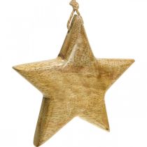 Itens Decoração de advento, estrela de madeira, estrela de decoração de Natal Alt.9cm 3 unidades