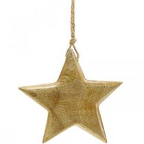 Itens Decoração de advento, estrela de madeira, estrela de decoração de Natal Alt.9cm 3 unidades