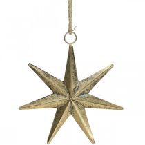 Itens Pingente estrela de decoração de natal dourado antigo w19.5cm