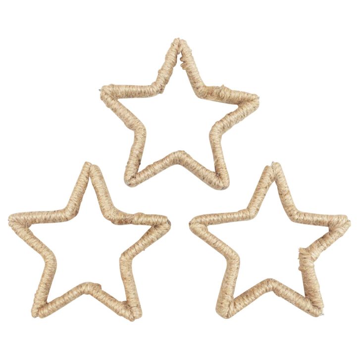 Decoração de advento decoração de natal estrela decorativa estrela juta 13,5 cm 6 unidades