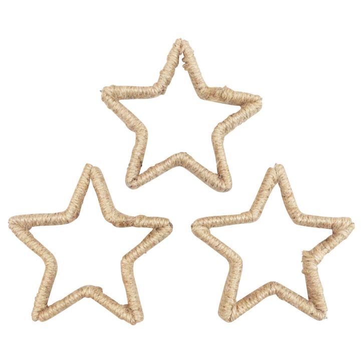 Itens Decoração de advento decoração de natal estrela decorativa estrela juta 13,5 cm 6 unidades