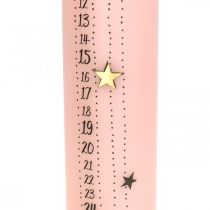 Vela do calendário do advento vela pilar rosa advento 250/50mm
