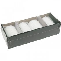 Itens Conjunto de velas do Advento, design de bola de neve, brancas – velas cilíndricas de 100/60 mm para coroas do Advento e decorações de Natal, pacote com 4 unidades.