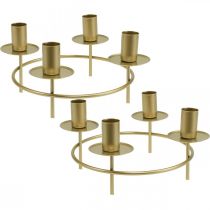 Itens Anel de vela haste velas castiçal dourado Ø23cm A11cm 2uds