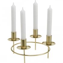 Itens Anel de vela haste velas castiçal dourado Ø23cm A11cm 2uds