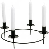Itens Anel de vela haste velas castiçal preto Ø28cm A11cm