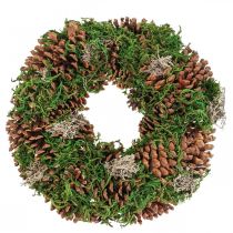 Coroa do Advento Coroa de porta Coroa decorativa cones musgo Ø30cm