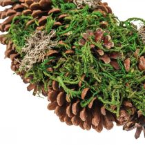 Coroa do Advento Coroa de porta Coroa decorativa cones musgo Ø30cm