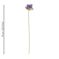 Itens Flores artificiais de agapanto, decoração roxa, lírios, 75 cm, 2 unidades