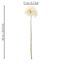 Itens Flor artificial de alho-poró, design delicado para uso interno, 68 cm