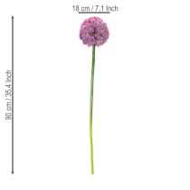 Itens Flor artificial de alho-poró, cebola ornamental, decoração elegante para ambientes, 90 cm