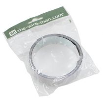 Itens Arame plano de alumínio, prateado, 30 mm x 3 m - arame para florista, arame decorativo, arame para artesanato, arame de alumínio, arame flexível