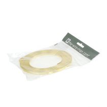 Itens Fio plano de alumínio, dourado, 5mm x 10m, para arranjos florais e decorações.