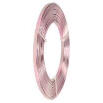 Arame plano de alumínio rosa 5mm 10m
