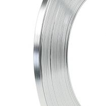 Arame Plano de Alumínio Prata 5mm x1mm 10m