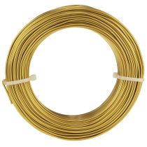 Itens Fio de alumínio dourado, 2mm, 60m, 500g, fio flexível para decoração e joias.