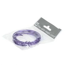 Itens Arame de Alumínio 2mm Roxo 3m