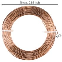 Itens Fio de alumínio de 2 mm para arranjos florais e artesanato, 60 m, 500 g
