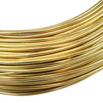 Itens Fio de alumínio dourado 2mm 500g 60m para artesanato e decoração