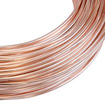 Itens Fio de alumínio 2mm, 60m, 500g, cor ouro rosa - Fio flexível para bijuteria, artesanato, decoração e arranjos florais.