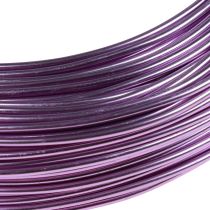Itens Fio de alumínio roxo, 2mm, para joias e decoração, fio artesanal cor lavanda, 500g - 60m