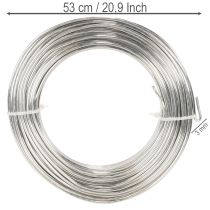 Itens Fio de alumínio prateado, 3 mm, fio para artesanato e projetos criativos, 1 kg