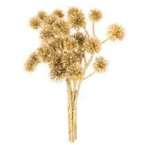 Itens Ramo de Frutas Artificial Âmbar, Decoração Dourada, 26cm, Pacote com 6 unidades