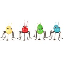 Itens Formiga Decoração Figuras Metálicas com Imã 11×8,5×10cm 4 pcs