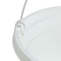 Itens Cesto suspenso de flores 25cm branco