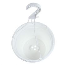 Itens Cesto suspenso de flores 25cm branco