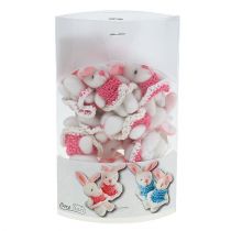 Itens Pingente Coelho 5,5cm Rosa 9 pcs