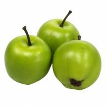 Fruta decorativa mini maçã verde artificial 4,5 cm 24 unidades