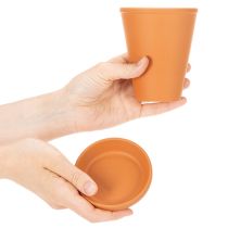Itens Reservatório de água Aquasafe com bebedouro para insetos, ideal para jardim, varanda e terraço, 12 cm, pacote com 3 peças.