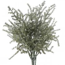 Ramo de espargos deco artificial lavado branco 45cm 6p