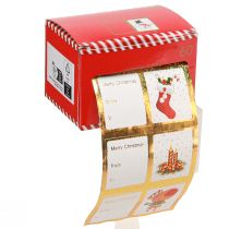 Itens Adesivos de Natal, adesivos para presentes, etiquetas, 5,5 cm, 60 unidades